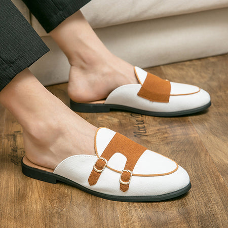 Men's Casual Summer Breathable Closed Toe Semi-slipper Sandals