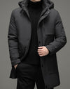 Thickened Middle-aged Cotton-padded Clothes Casual Hooded Coat