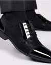 Breathable And Wearable Men's British Korean Pointed Leather Shoes
