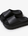 5.5cm Fish Mouth Shoes Floor Bathroom Home Slippers Outdoor Thick Soled Beach Slippers For Women