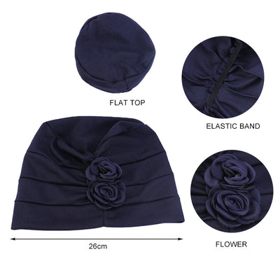 Ethnic Headscarf Chemotherapy Two Flower Headgear