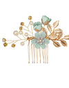 Blue White Purple Color Flower Hair Comb