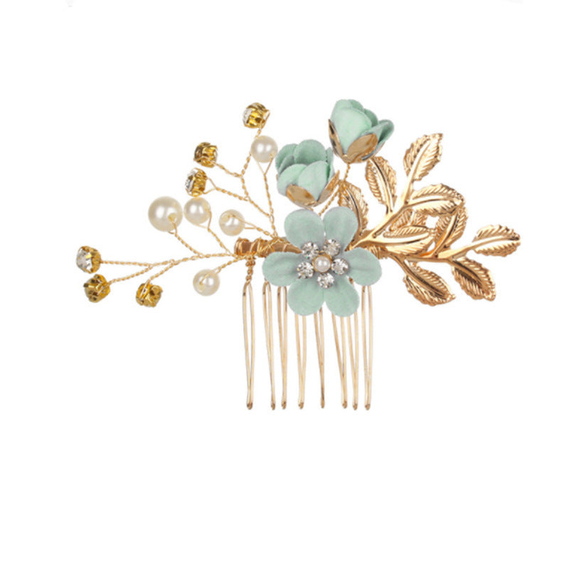 Blue White Purple Color Flower Hair Comb