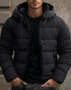 Men's Solid Color Hooded Velvet Cotton Clothes