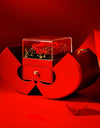 Fashion Jewelry Box Red Apple Christmas Gift Necklace Eternal Rose For Girl Mother's Day Valentine's Day Gifts With Artificial Flower Rose Flower Jewelry Box