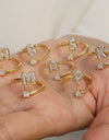 Cute 26 English Letters Open Adjustable Personality Ring