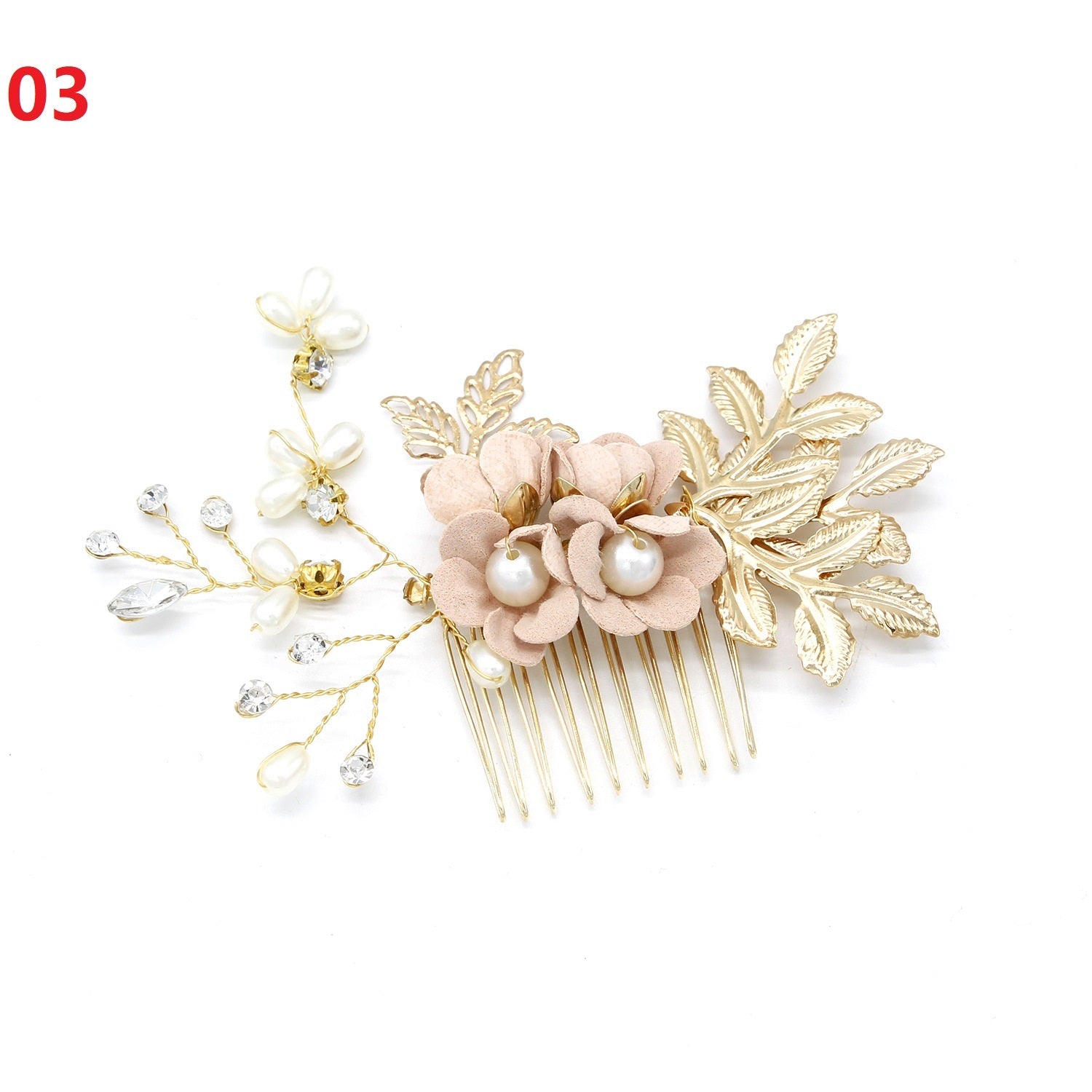 Blue White Purple Color Flower Hair Comb