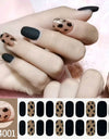 Finger Baking-free Gel Nail Stickers Simple Grid Line Nail Sticker One Piece Dropshipping