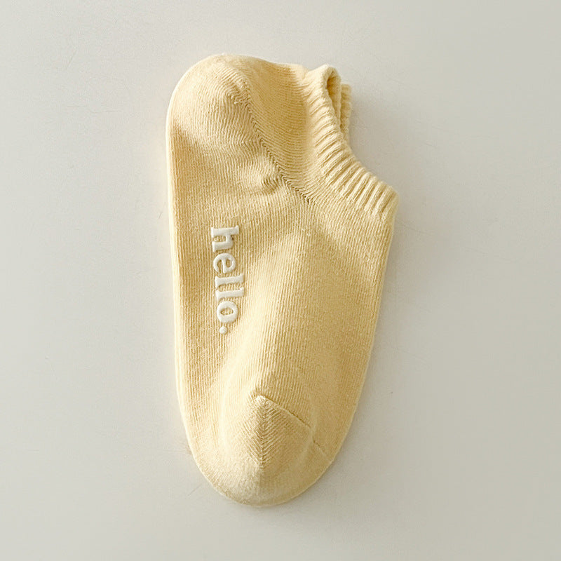 Fashion Personalized Cream Letter Women's Cotton