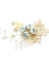 Blue White Purple Color Flower Hair Comb