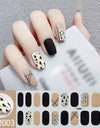 Finger Baking-free Gel Nail Stickers Simple Grid Line Nail Sticker One Piece Dropshipping