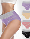 Women's Colour Clash High Waisted Tummy Tuck Hip Lifting Breathable Panties