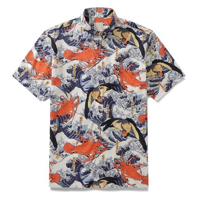 New Men's Shirt Hawaiian Tropical Style Animal Alohacamisha Style Street Digital Printing
