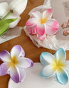 Muweordy Plumeria Hair Clips Flower Hair Clip Trendy Hair Claw Clip Popular Hair Catch Korean Hair Accessories For Women