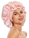 New Silk Bonnet For Sleeping Women Satin Bonnet Hair Bonnet Night Sleep Cap Scarf Wrap For Curly Hair With Tie Band For Curly Hair