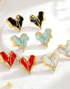 Liquid Irregular Heart-shaped Dripping Stud Earrings Women