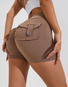 High Waist Hip Lifting Shorts With Pockets Quick Dry Yoga Fitness Sports Pants Summer Women Clothes