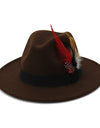 Autumn And Winter New Black Woolen Top Hat