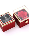 Rotating Soap Rose Jewelry Packing Box Necklace Gift Set