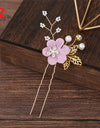 Blue White Purple Color Flower Hair Comb