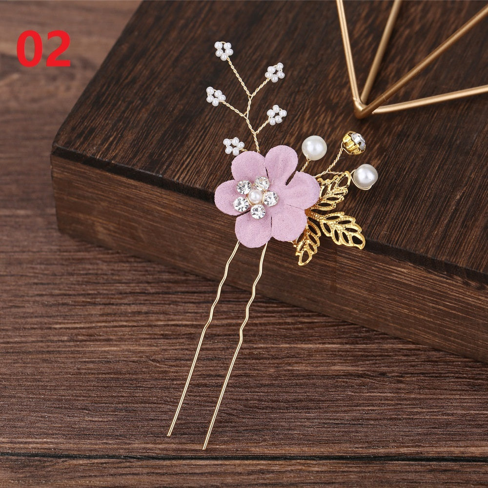 Blue White Purple Color Flower Hair Comb