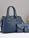 Woven Texture Three-piece Set Large Capacity One Shoulder Combination Bags