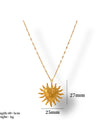 18K Gold Fire SUNFLOWER Love Pendant Necklace