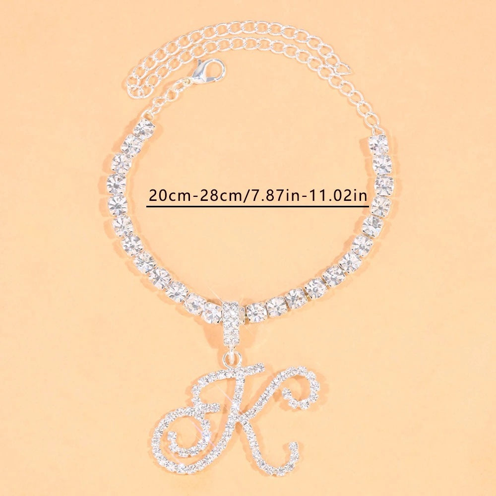 New Hip Hop Style Letter Fashion Simple Beach Shiny Rhinestone Foot Ornaments