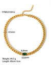 European And American 18K Gold-plated Inlaid Zircon Light Luxury Non-fading Stainless Steel Bracelet Necklace