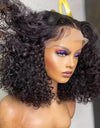 Human Hair Front Lace Bobo Double Drawn Water Wave BOB Wig Foreign Trade Wig