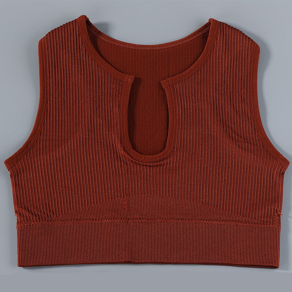 Sports Underwear Women's Fitness Running Shockproof Yoga Vest Deep U