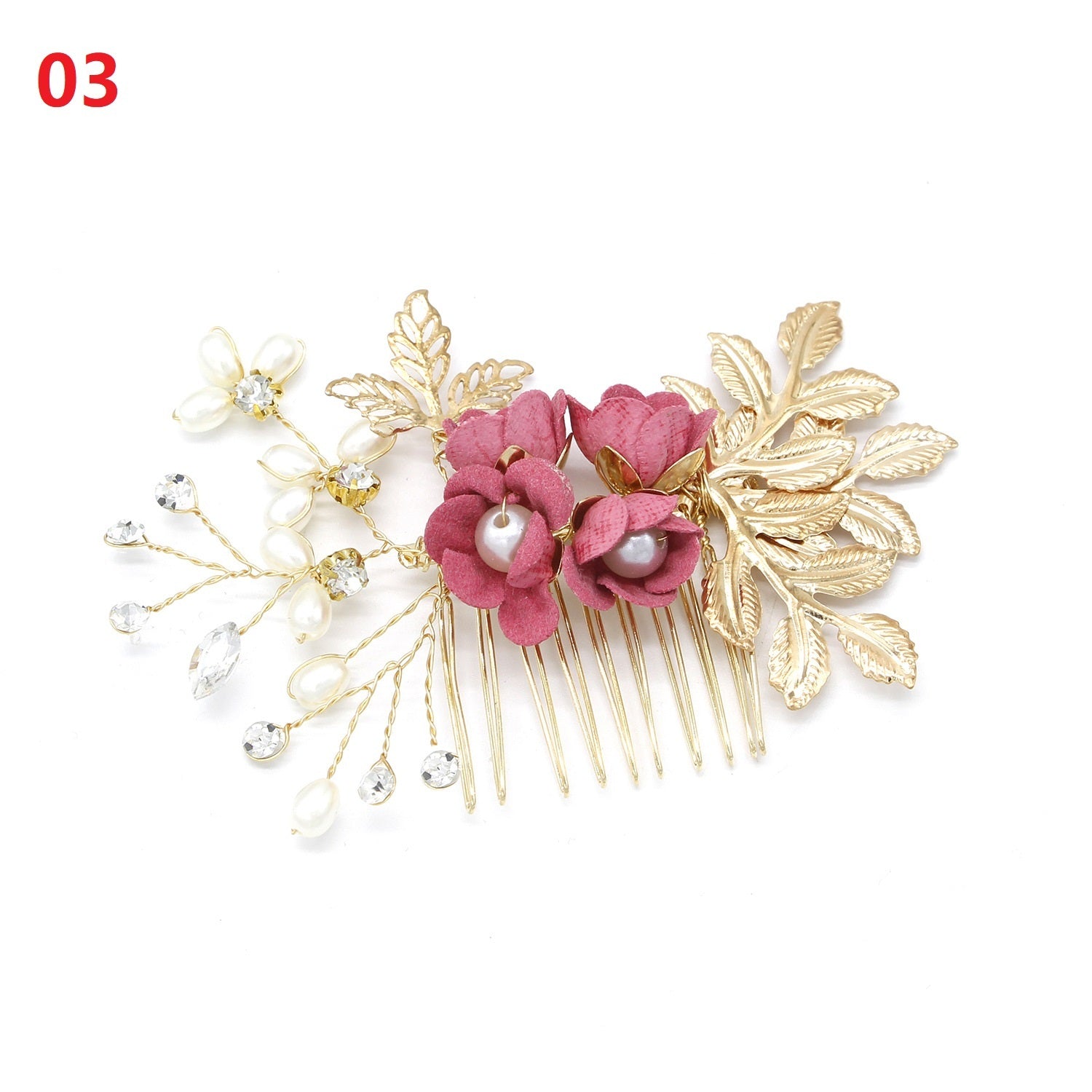 Blue White Purple Color Flower Hair Comb