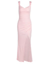 Slim Sleeveless Slit Dress With Back Tie Design Fashion Temperament Dresses For Women Clothing