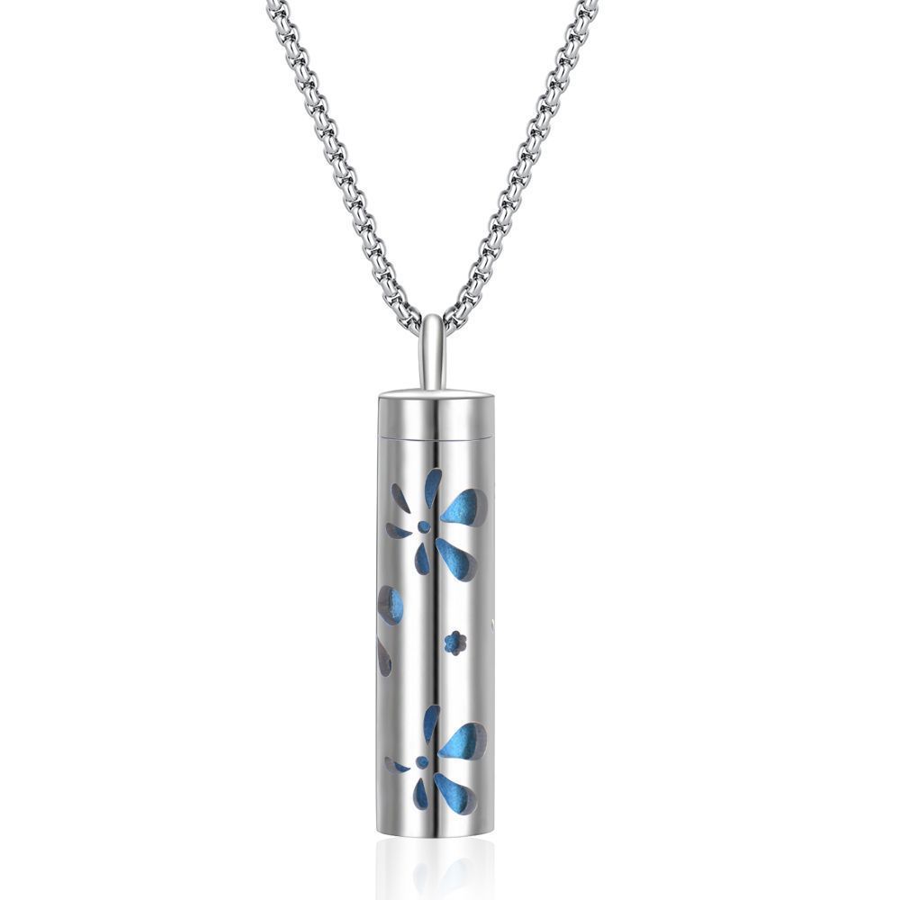 316L Stainless Steel Aromatic Perfume Oil Essential Oil Diffuser Pendant Necklace