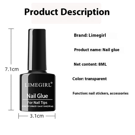 Nail Glue Glass Bottle Fake Nail Patch Ornament Nail Glue