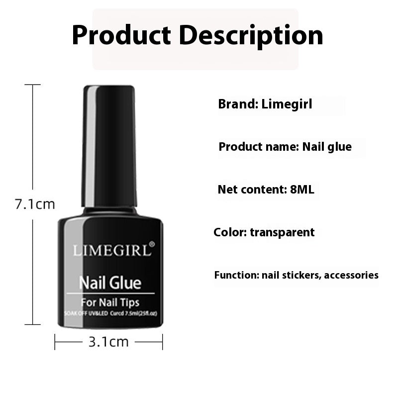 Nail Glue Glass Bottle Fake Nail Patch Ornament Nail Glue