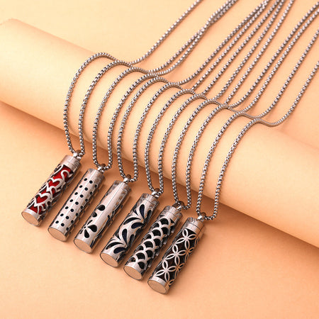316L Stainless Steel Aromatic Perfume Oil Essential Oil Diffuser Pendant Necklace