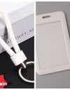 White Abs Card Holder Plastic Meal Card Student ID