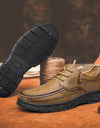 Men's Handmade Shoes Stitching Plus Size Casual Leather Shoes