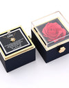 Rotating Soap Rose Jewelry Packing Box Necklace Gift Set