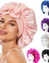 New Silk Bonnet For Sleeping Women Satin Bonnet Hair Bonnet Night Sleep Cap Scarf Wrap For Curly Hair With Tie Band For Curly Hair
