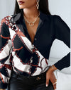 Printed Long Sleeve Shirt Top Women's Wear
