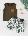 Baby Clothing Sleeveless Vest Shorts 2 Piece Set