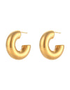 Cylindrical Hollow Ear Ring Women