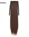 Lace-up Fashion Soft Wig Ponytail Realistic Matte Silk Long Straight Hair