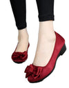 Women's Soft Soled Butterfly Bow Wedge Cloth Shoes
