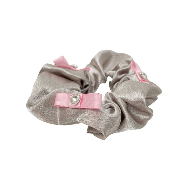 Satin Bow Fabric Large Intestine Hair Ring For Women