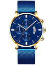 Mens Business Luxury Watches For Men Mesh Band Quartz Watch