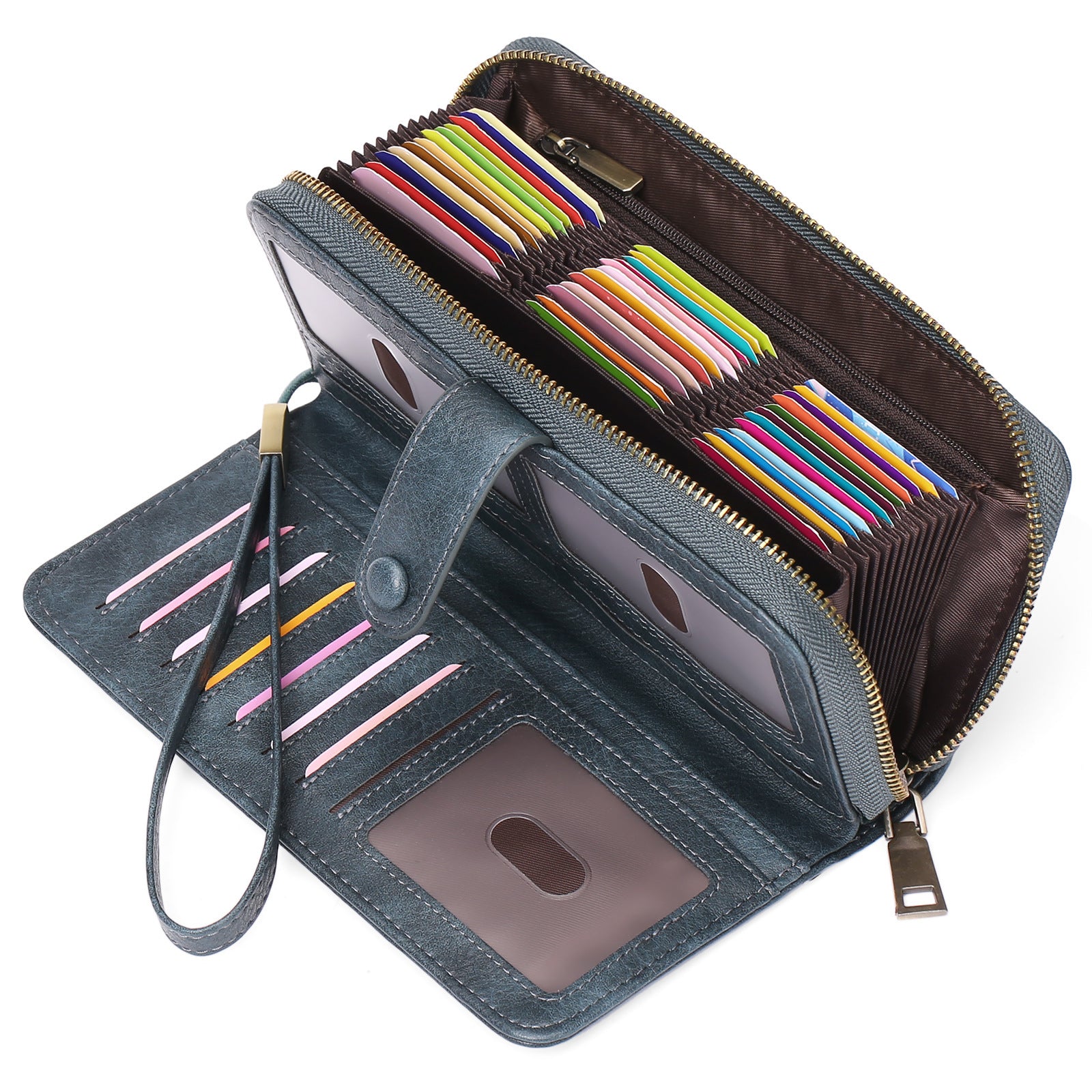 Expanding Card Holder Women's Long Wallet Passport Bag