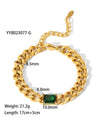 European And American 18K Gold-plated Inlaid Zircon Light Luxury Non-fading Stainless Steel Bracelet Necklace